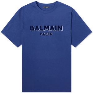 Balmain Flock Logo T-Shirt