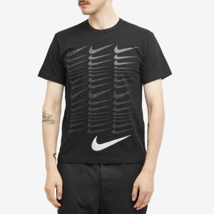 Comme des Garçons Black x Nike Tonal Swoosh Print T-Shirt