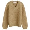 JW Anderson Boucle V Neck Jumper