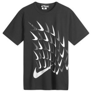 Comme des Garçons Black x Nike Vertical Swoosh Print T-Shirt