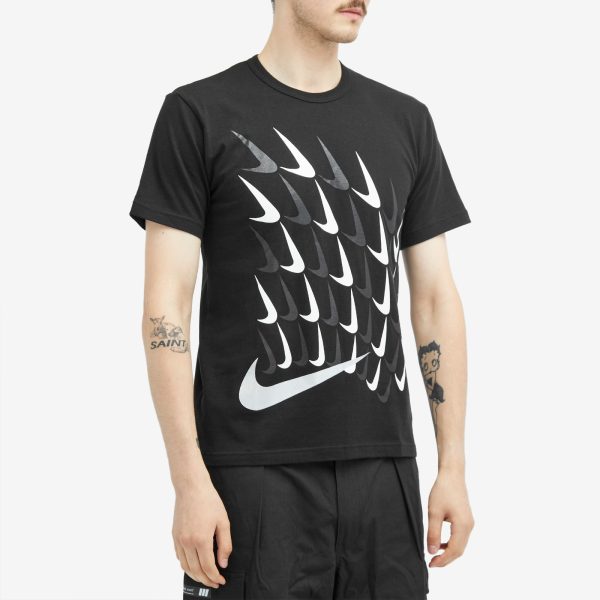 Comme des Garçons Black x Nike Vertical Swoosh Print T-Shirt