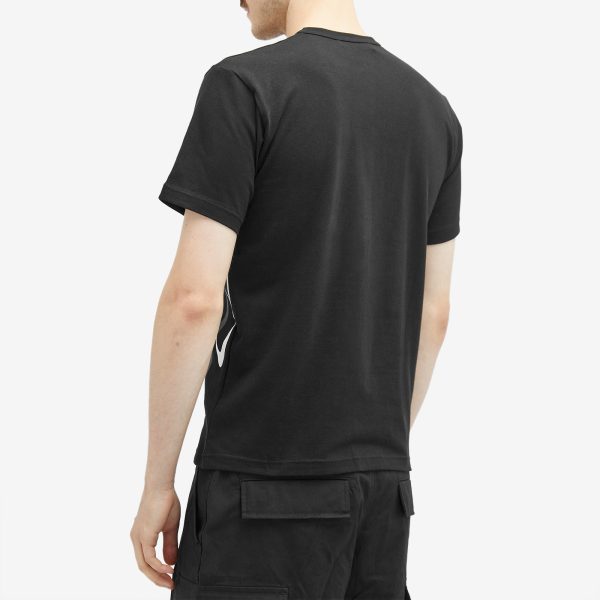 Comme des Garçons Black x Nike Vertical Swoosh Print T-Shirt