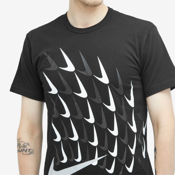 Comme des Garçons Black x Nike Vertical Swoosh Print T-Shirt