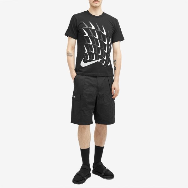 Comme des Garçons Black x Nike Vertical Swoosh Print T-Shirt