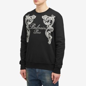 Balmain Signature Paisley Print Crew Neck Sweat