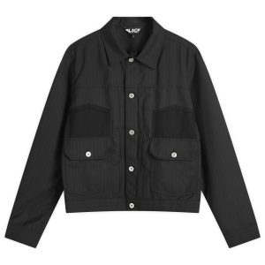 Comme des Garçons Black Pinstripe Trucker Jacket