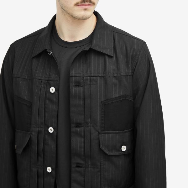 Comme des Garçons Black Pinstripe Trucker Jacket