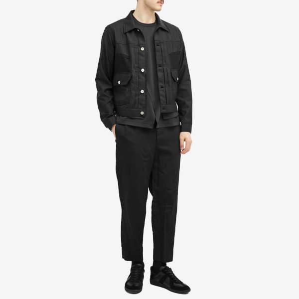 Comme des Garçons Black Pinstripe Trucker Jacket