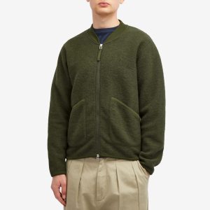 Universal Works Wool Fleece Zip Bomber