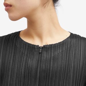 Pleats Please Issey Miyake Long Sleeve Pleats Zip Top