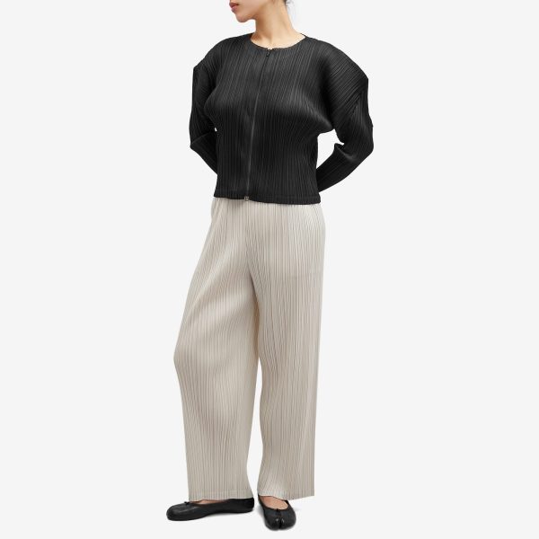 Pleats Please Issey Miyake Long Sleeve Pleats Zip Top