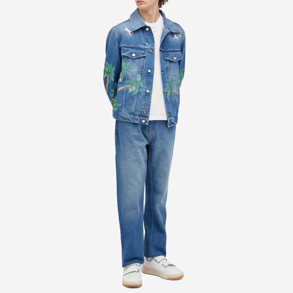 Casablanca Print Embroidered Jeans