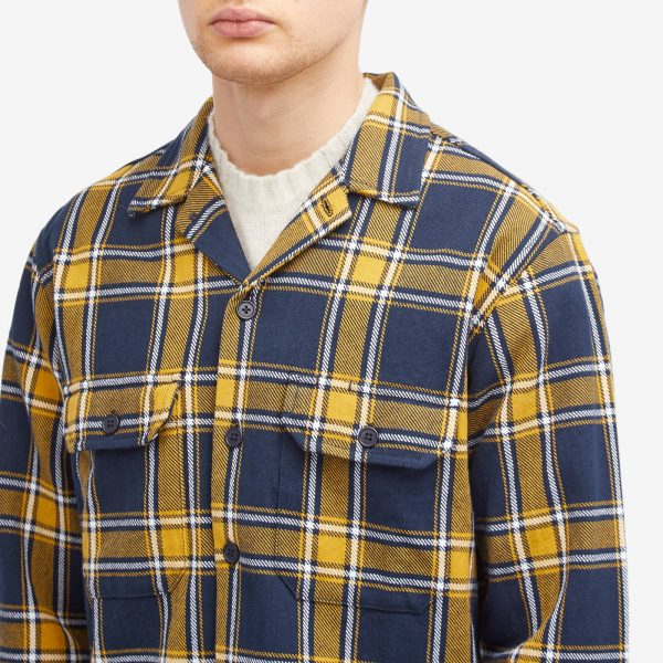 Universal Works Twill Check Utility Overshirt