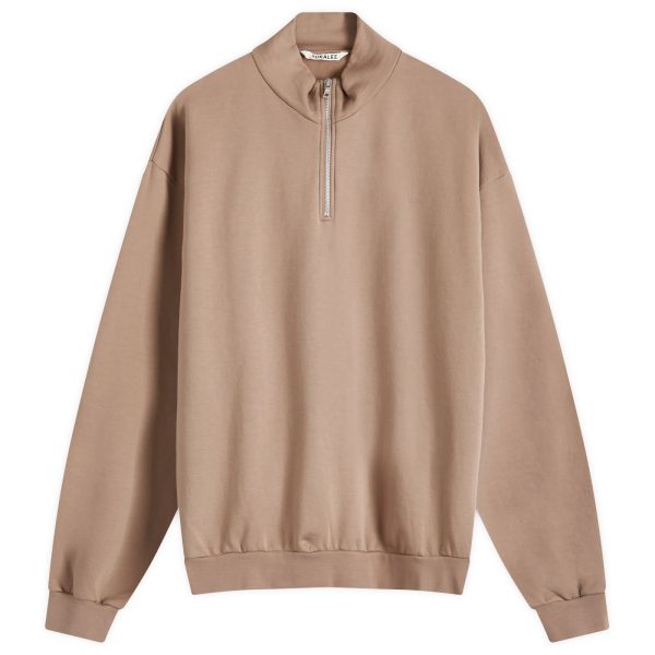 Auralee Quarter Zip Sweat