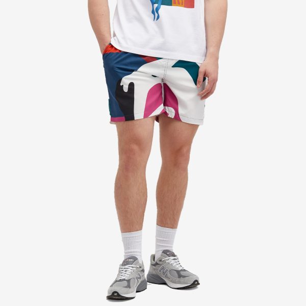 By Parra Beached In White Swim Shorts