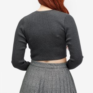 Auralee Wool Rib Short Cardigan