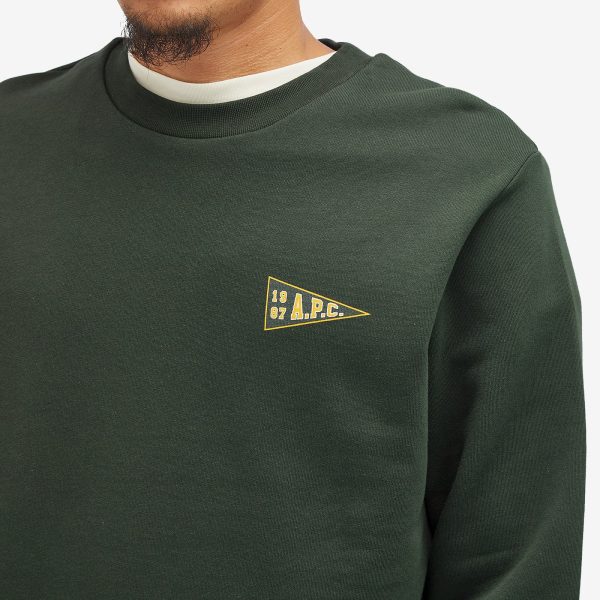 A.P.C. College Logo Crew Sweatshirt