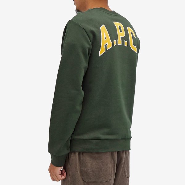 A.P.C. College Logo Crew Sweatshirt