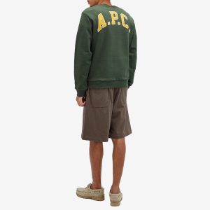 A.P.C. College Logo Crew Sweatshirt