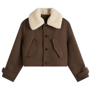 AMI Paris Shearling Collar Jacket