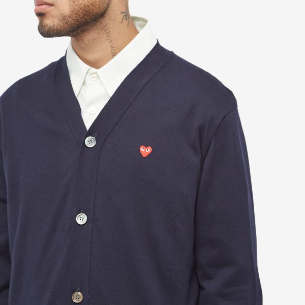 Comme des Garçons Play Small Red Heart Cardigan