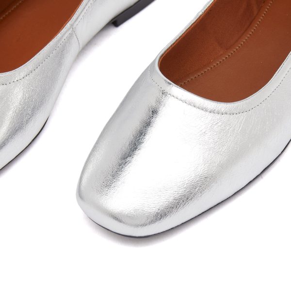 Vagabond Shoemakers Jolin Metallic Leather Ballet Pump