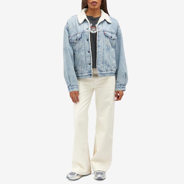 Levi's Denim Sherpa Trucker Jacket