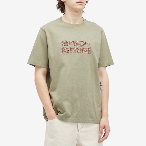 Maison Kitsune Woodland Alphabet Comfort T-Shirt