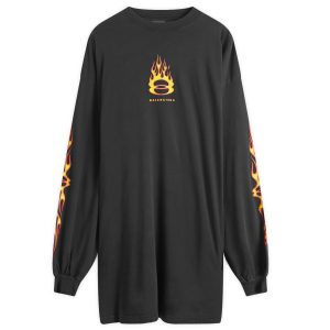 Balenciaga Flame Long Sleeve T Shirt