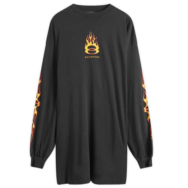 Balenciaga Flame Long Sleeve T Shirt