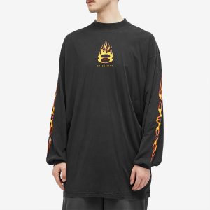 Balenciaga Flame Long Sleeve T Shirt