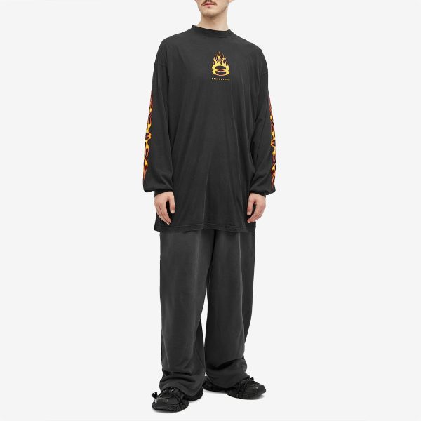 Balenciaga Flame Long Sleeve T Shirt