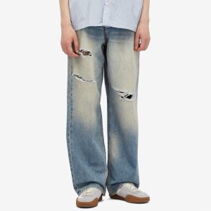 Nahmias Distressed Baggy Jeans