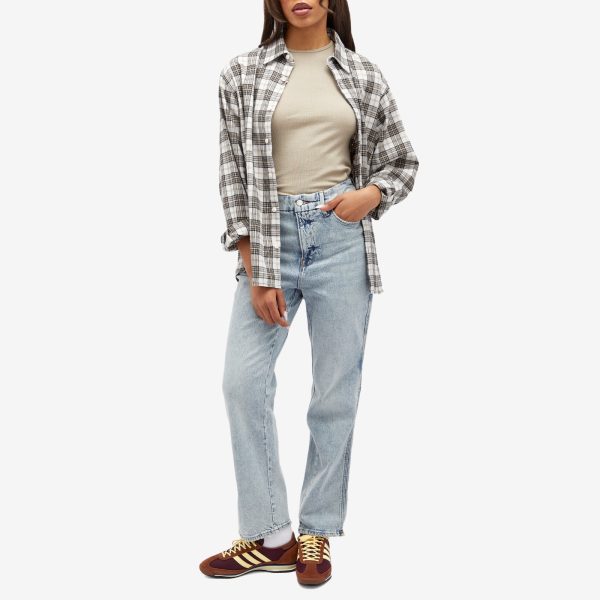 Good American Good Curve Straight Step Jeans