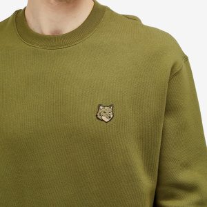 Maison Kitsune Bold Fox Head Patch Comfort Crew Sweatshirt