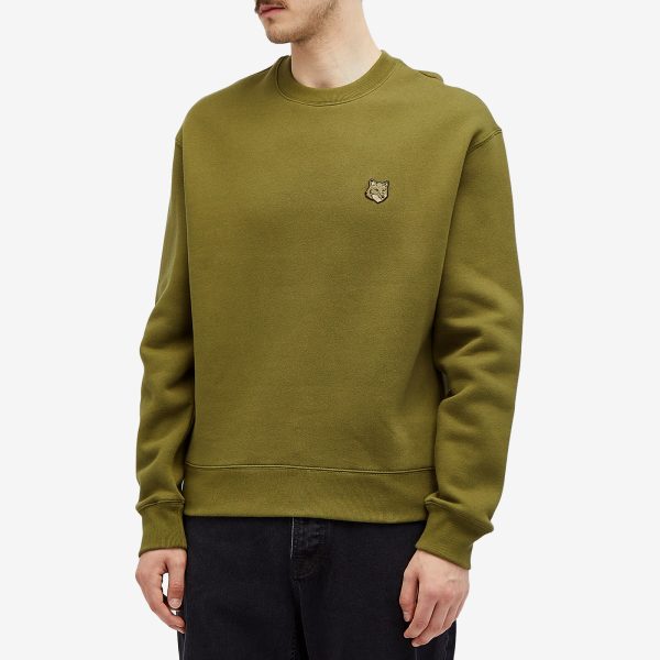 Maison Kitsune Bold Fox Head Patch Comfort Crew Sweatshirt