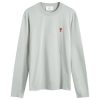 AMI Paris Small A Heart Long Sleeve T-Shirt