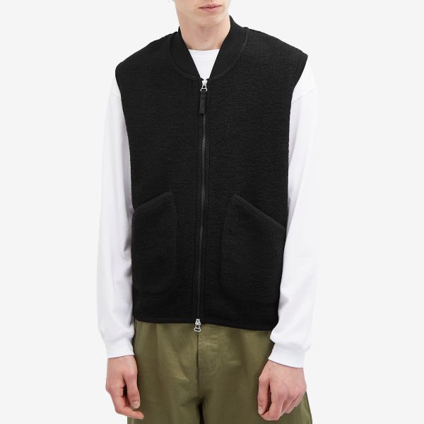 Universal Works Wool Fleece Zip Waistcoat