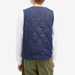 Universal Works Quilted Denim Weekend Gilet