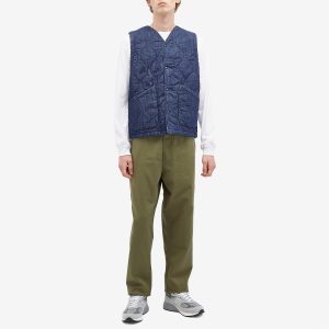 Universal Works Quilted Denim Weekend Gilet