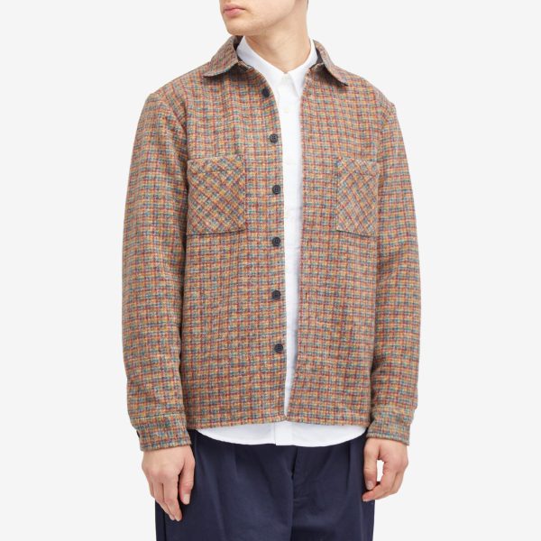 Wax London Whiting Mini Check Fleece Overshirt