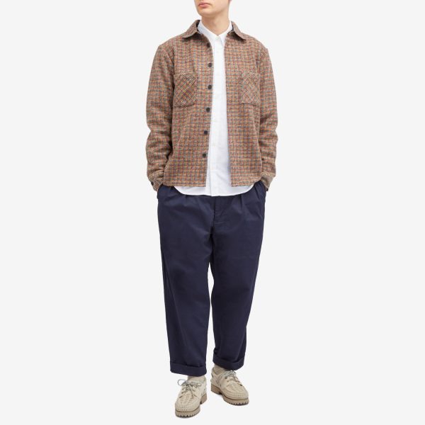 Wax London Whiting Mini Check Fleece Overshirt