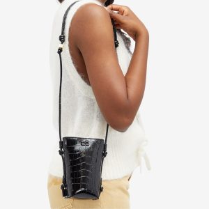 Ganni Bou Crossbody Patent Croco