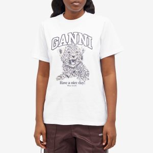 Ganni Basic Leopard Relaxed T-Shirt