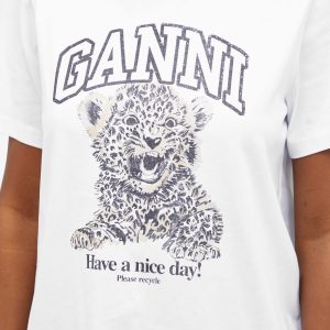 Ganni Basic Leopard Relaxed T-Shirt