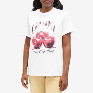 Ganni Basic Jersey Cherry Relaxed T-shirt