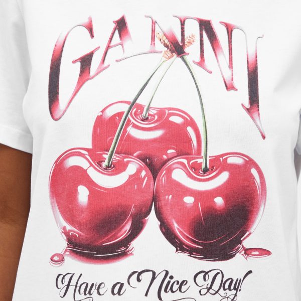 Ganni Basic Jersey Cherry Relaxed T-shirt