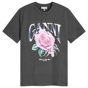 Ganni Basic Jersey Rose Relaxed T-shirt