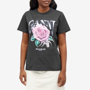 Ganni Basic Jersey Rose Relaxed T-shirt