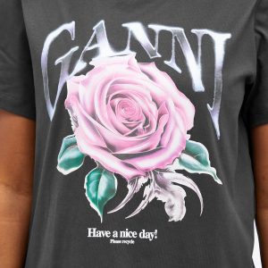 Ganni Basic Jersey Rose Relaxed T-shirt